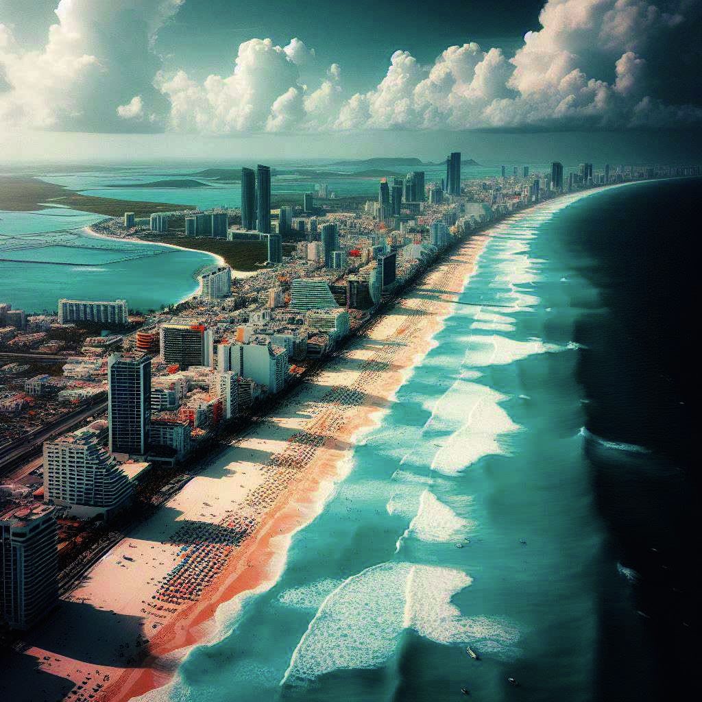 Vista aérea de Cancún