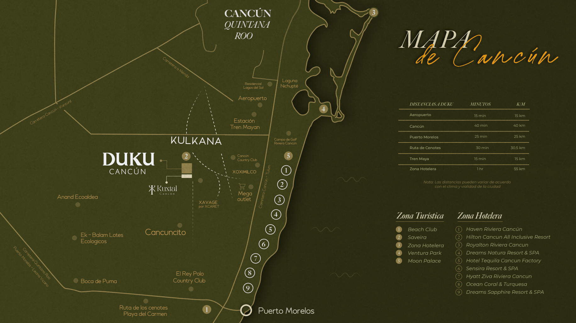 Mapa de ubicación de DUKU Cancún