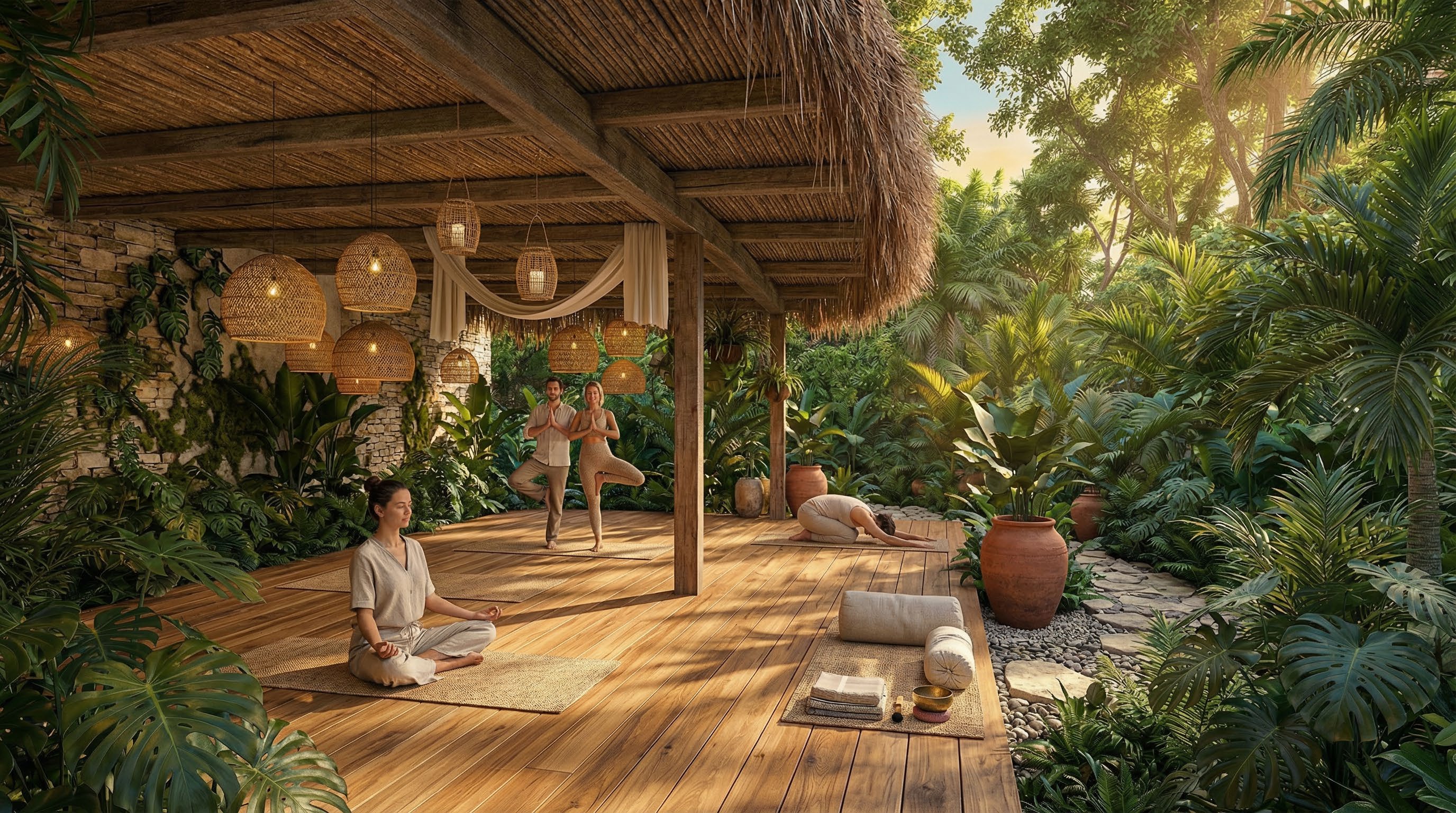 Wellness deck en DUKU Cancún